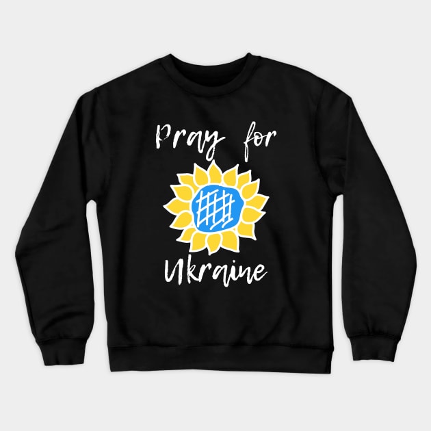 Pray for Ukraine sunflower Crewneck Sweatshirt by timlewis